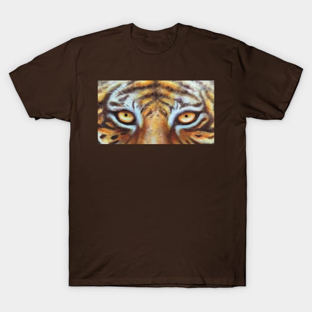 Tiger Eyes Oil Painting T-Shirt by SPACE ART & NATURE SHIRTS 